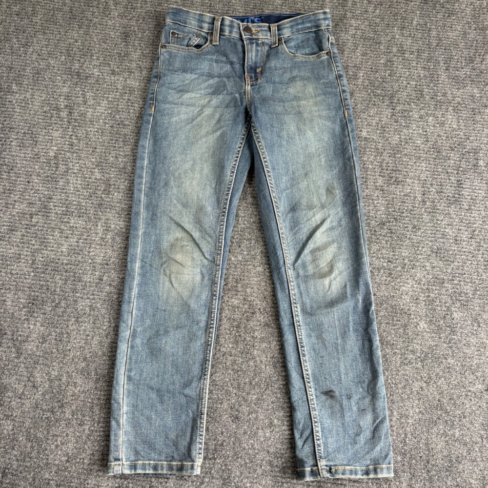Levis 502 Regular Taper Boys Jeans Size 10 Reg W25 L26 Medium Wash Blue Denim